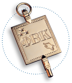 Phi Beta Kappa key in a circle