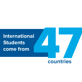 International Students come from 47 countries