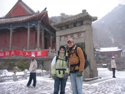 Photo of student sightseeing in China.