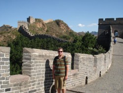 Drake student at the Great Wall of China.