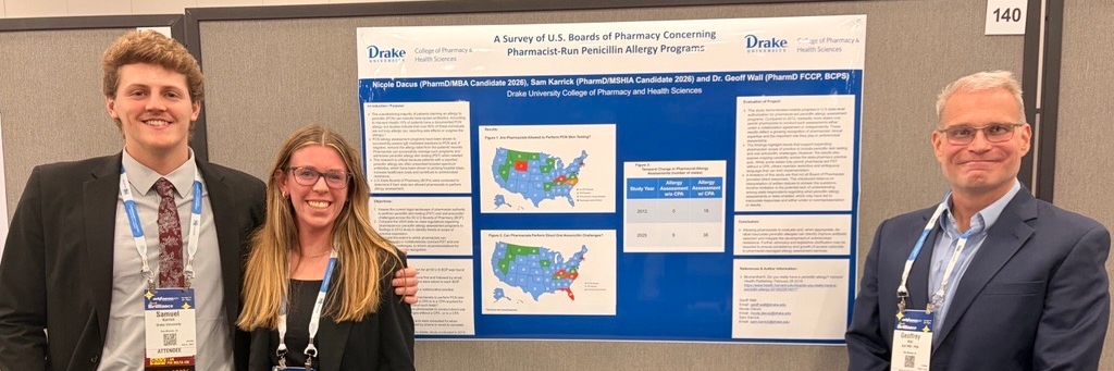 Four CPHS students presented posters at the American Society of Health-System Pharmacists (ASHP) Midyear Clinical Meeting & Exhibition