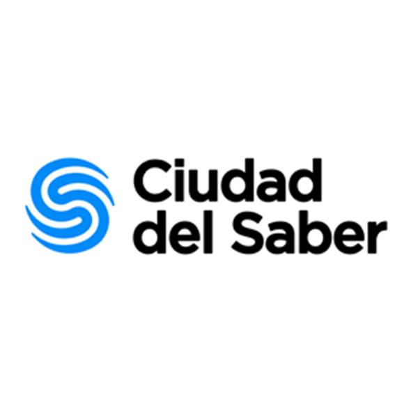 Ciudad del Saber logo with a blue circular swirl icon and the words “Ciudad del Saber” in black.
