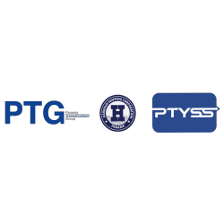 A grouping of 3 logos, PTG, Harbour Shipping Corporation, and PTYSS
