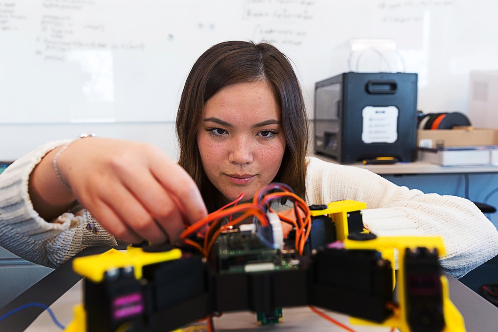 AI student in classroom