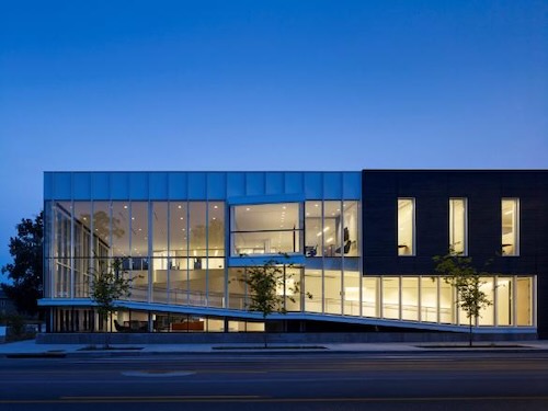 External photo of the new Harkin Center