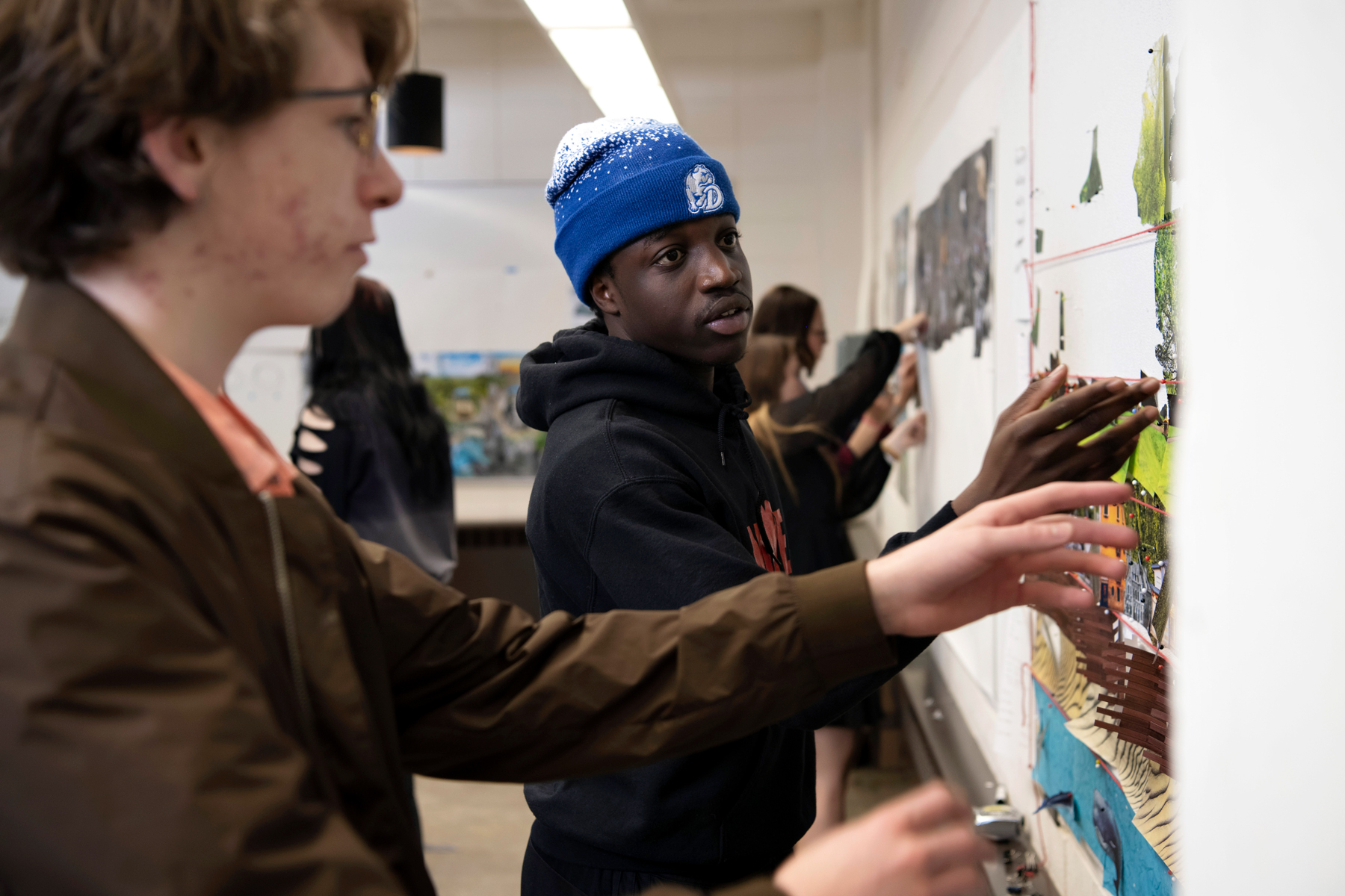 Art History students collaborate on projects for Drake's partners in a campus studio