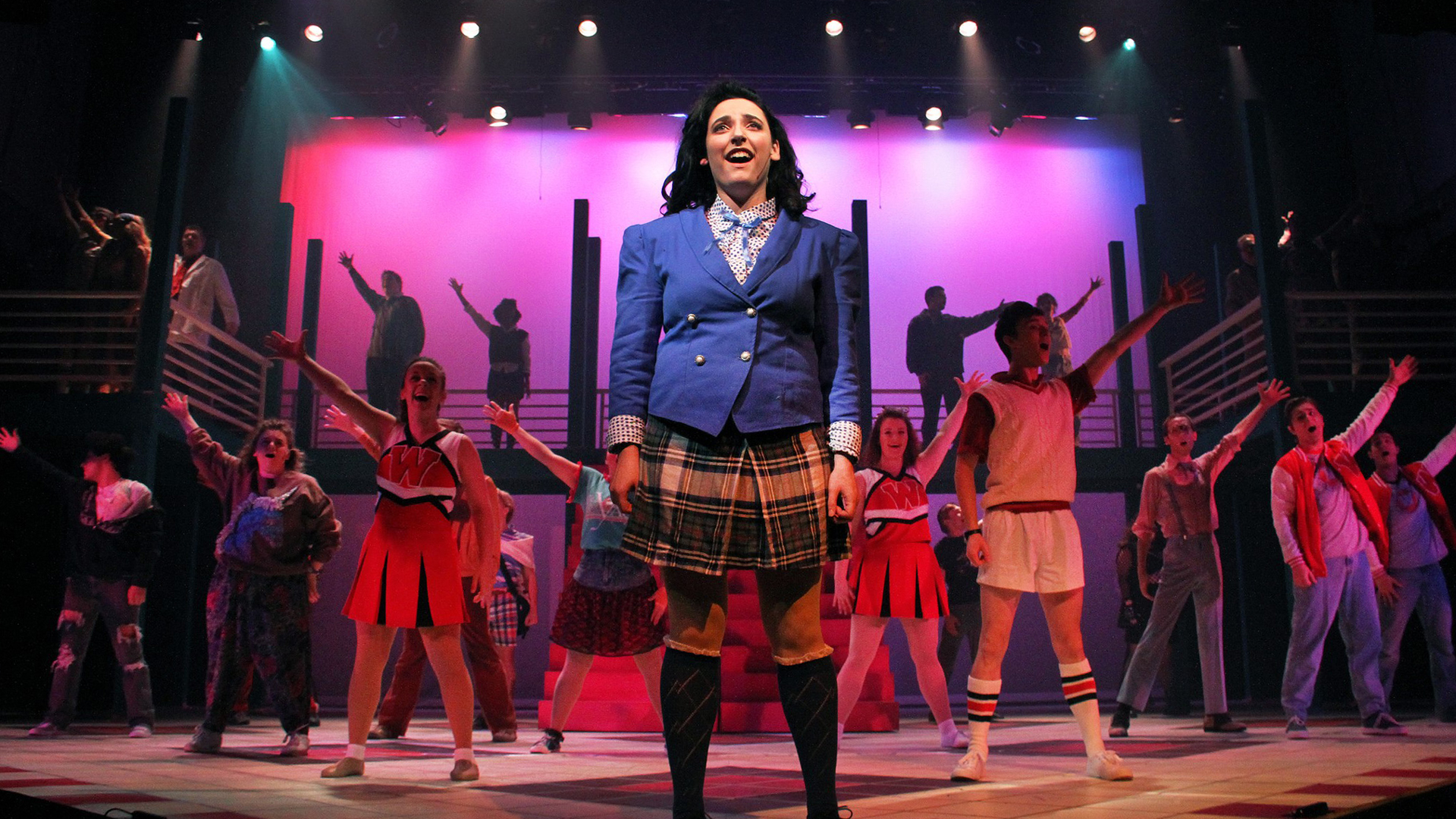A Theatre-Acting student prepares for a solo number in one of Drake's stage productions