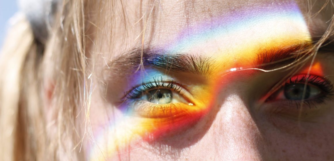 Urban Plains Feature Portrait with Rainbow