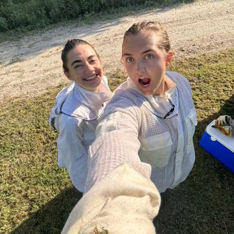 Two students in Quapaw Nation taking a selfie.